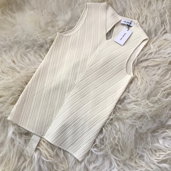 Yigal AzrouëlChevron Ottoman Knit Top - Picture 7 of 8